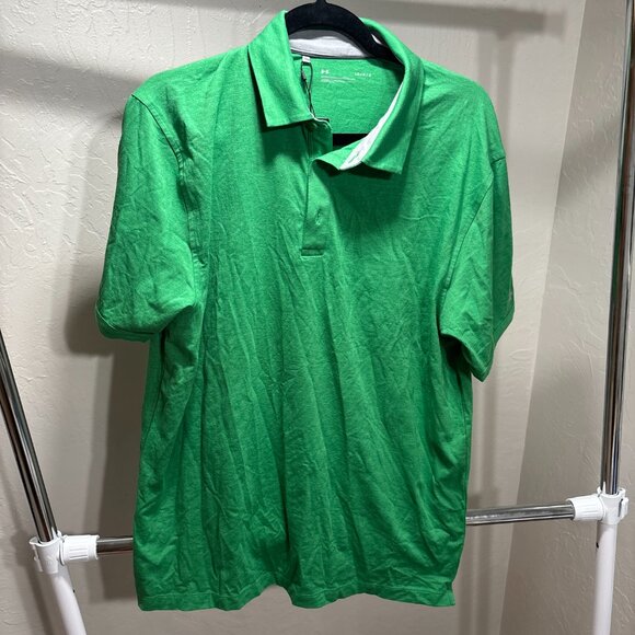 NWT Under Armour Green Performance Polo Shirt Loose Fit – Men’s L - Picture 3 of 8